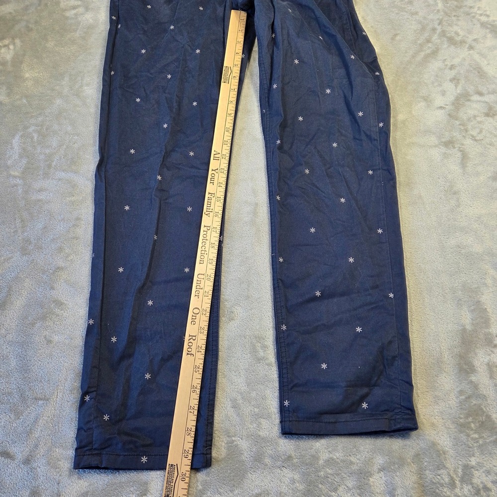 Denim & Flower Ricky Singh Slim Fit Pants Mens 30 Snowflake Print Career Holiday - Picture 4 of 8